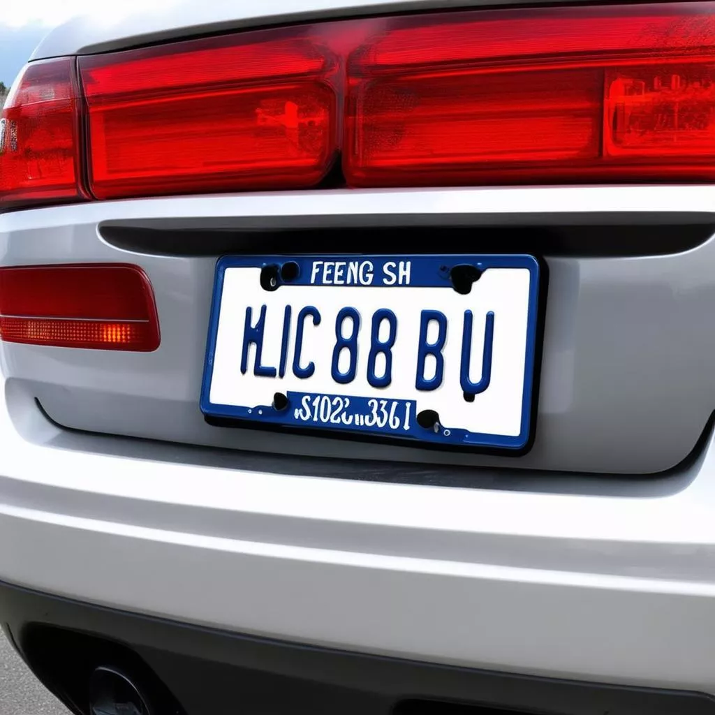 Choosing a license plate for good Feng Shui