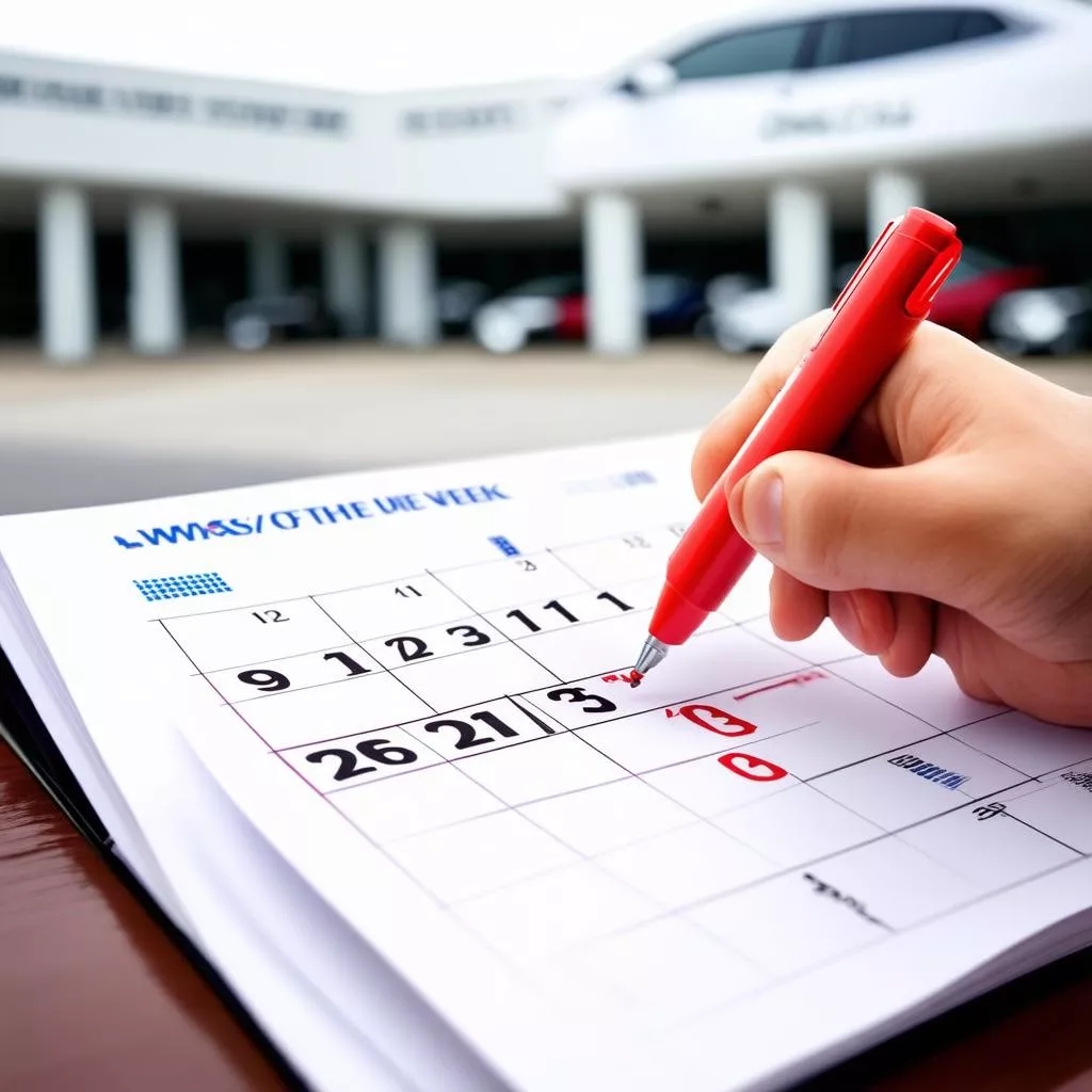 Choosing an auspicious day to buy a car