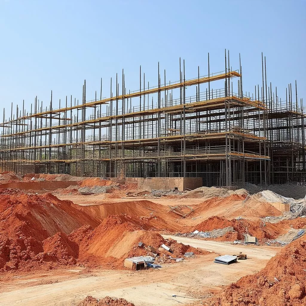 Công trình xây dựng đang hoàn thiện