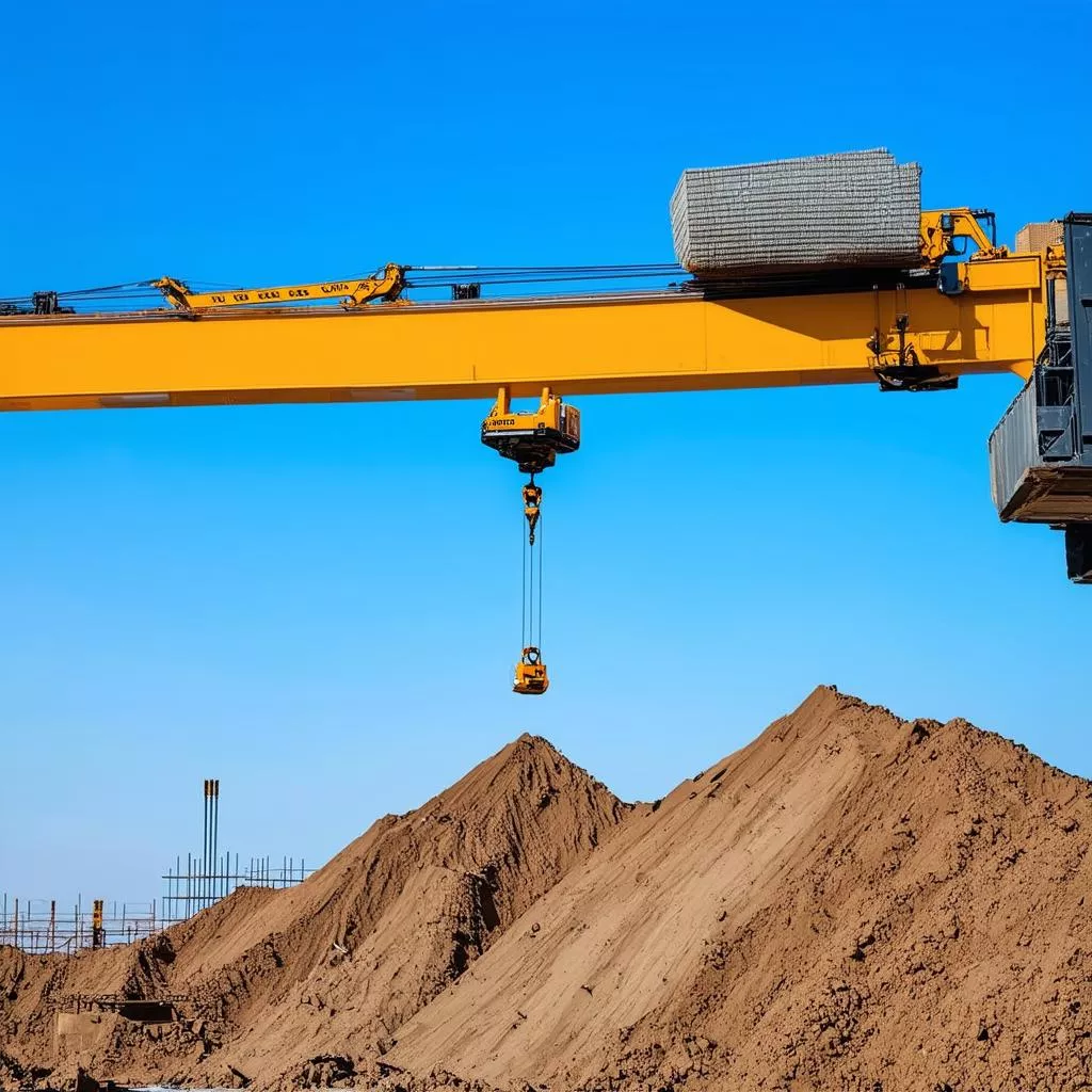Construction site with a 5-ton crane