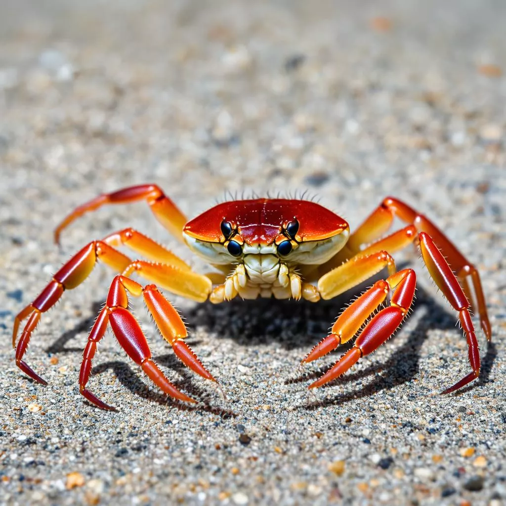 Crab regenerating a lost claw
