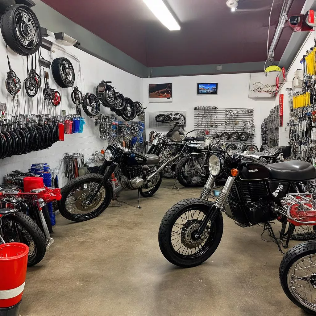 Motorcycle parts store