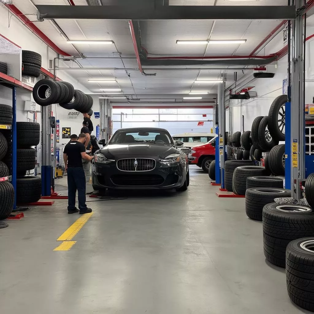 Cửa hàng sửa chữa lốp xe