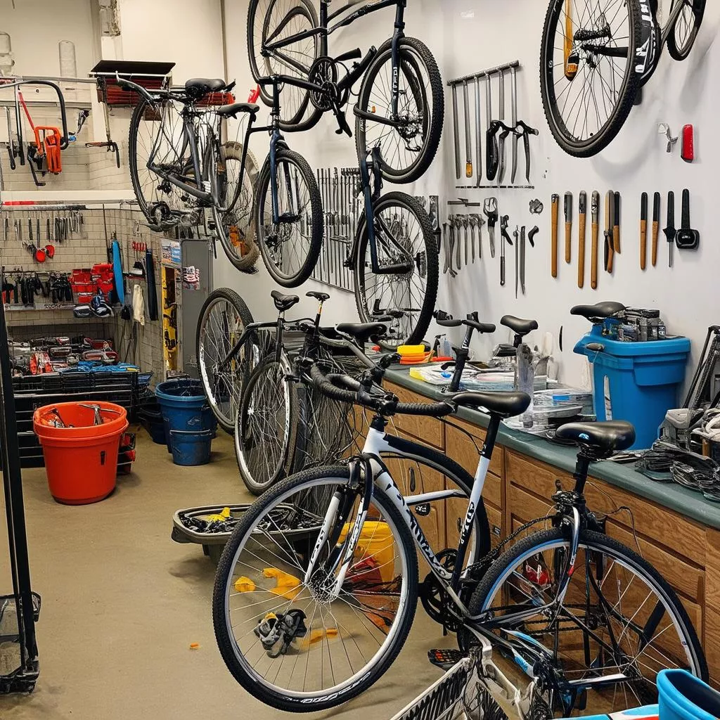 Electric bike repair shop