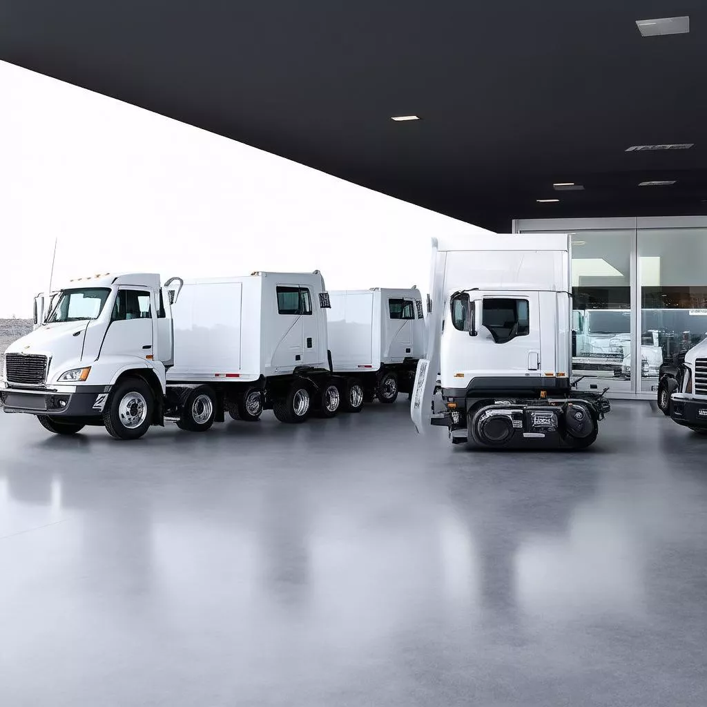 A modern truck dealership