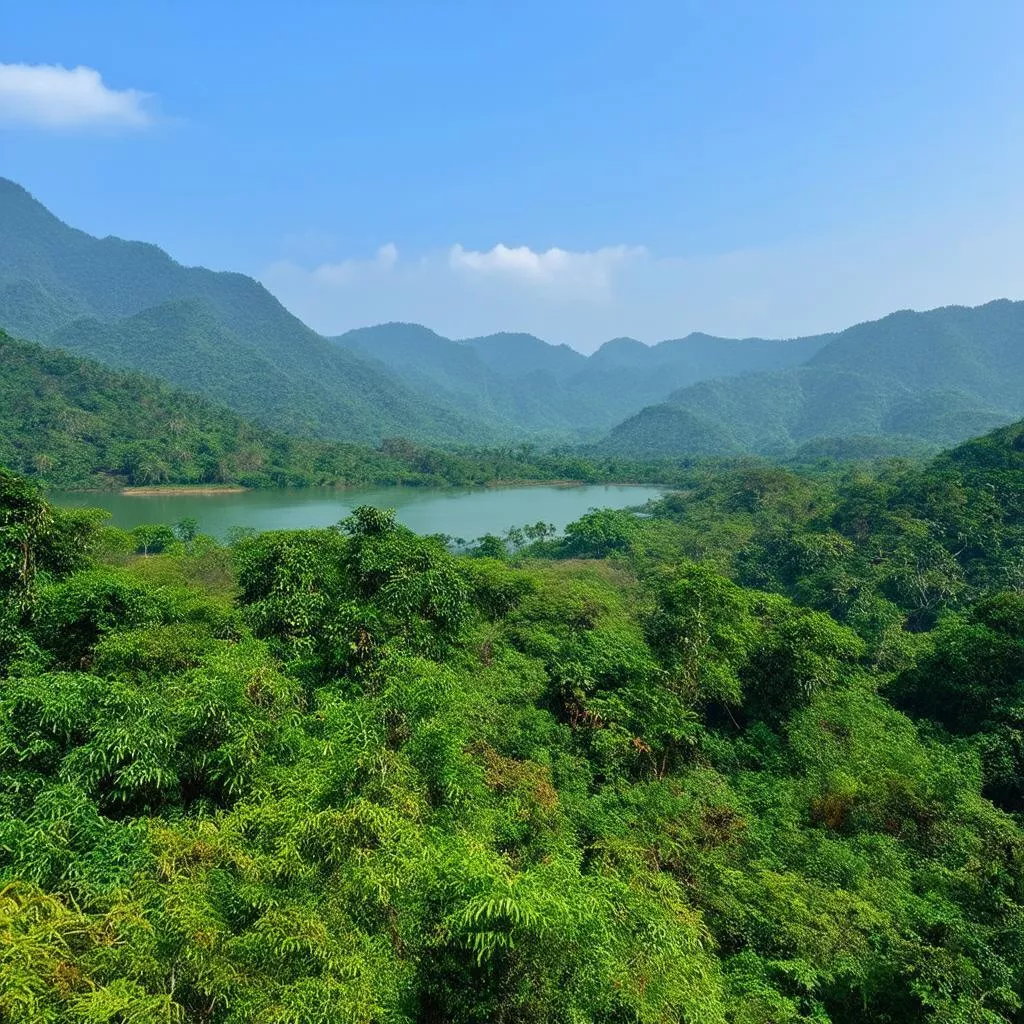 Cảnh quan hùng vĩ ven Hồ Lắk