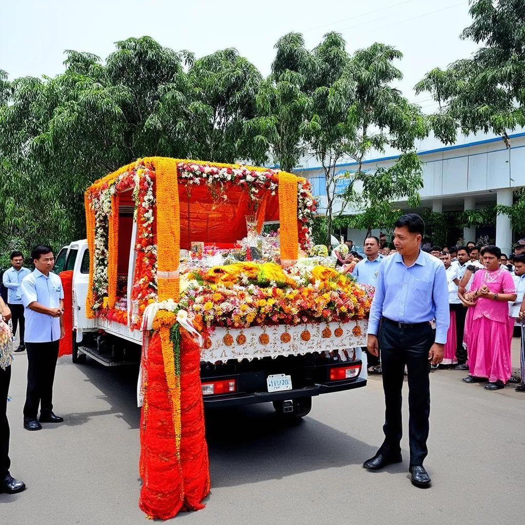 Cúng xe tải mới