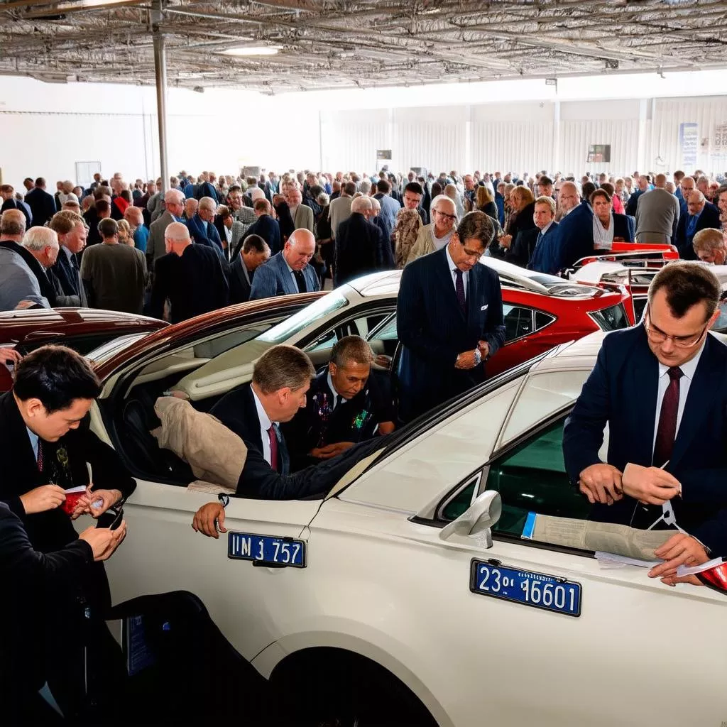 Number plate auction in the UK