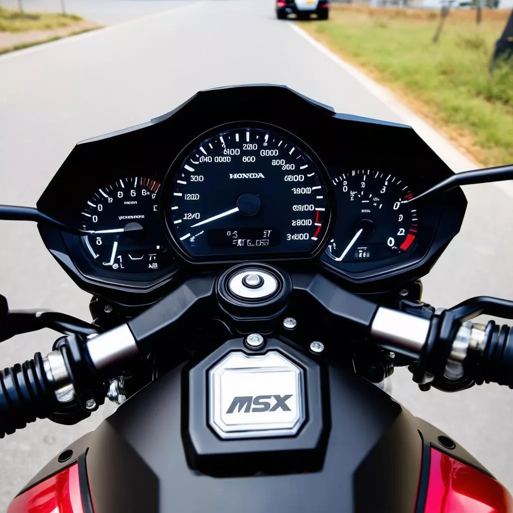 Close-up of Honda MSX 2020 dashboard