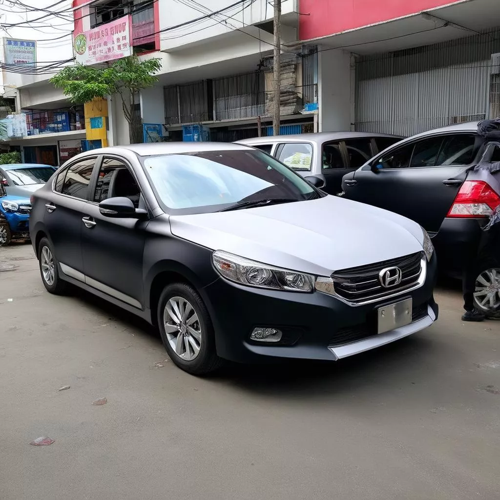 हा नोई में कार के इंटीरियर में डेकोरेटिव स्टिकर