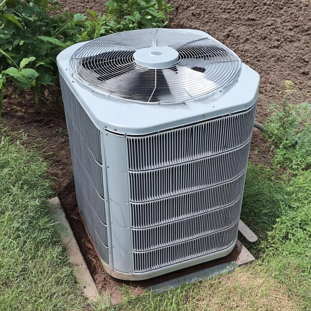 Dirty car AC condenser