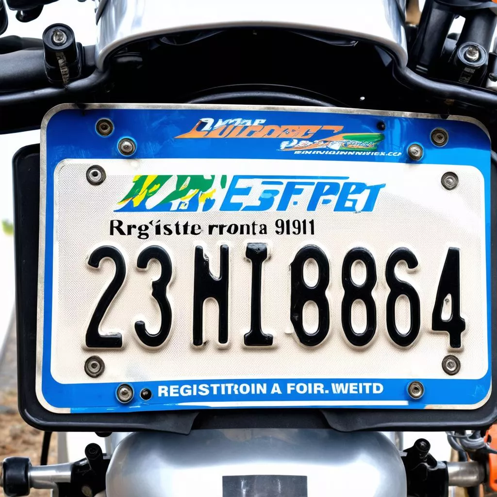 バイクのナンバープレート登録