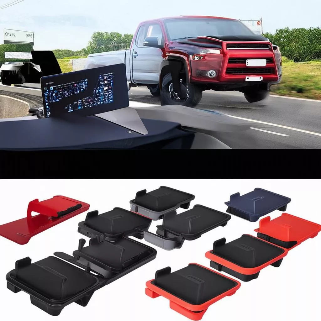 Laptop mounts for various truck models