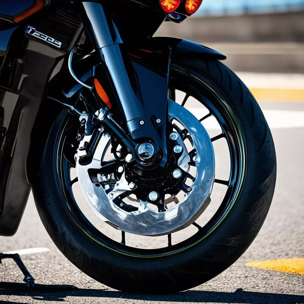 Đèn led gần vành tạo điểm nhấn cho xe