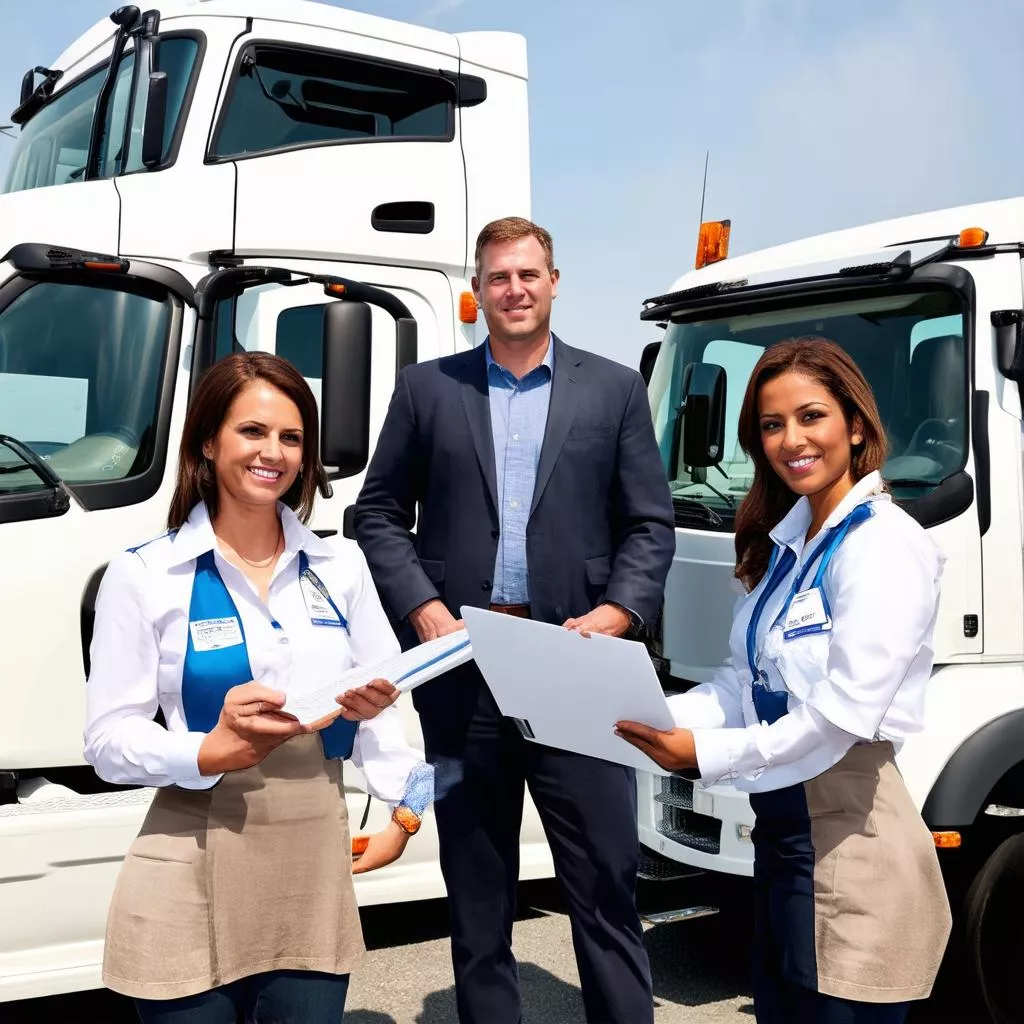 đội ngũ nhân viên tư vấn xe tải