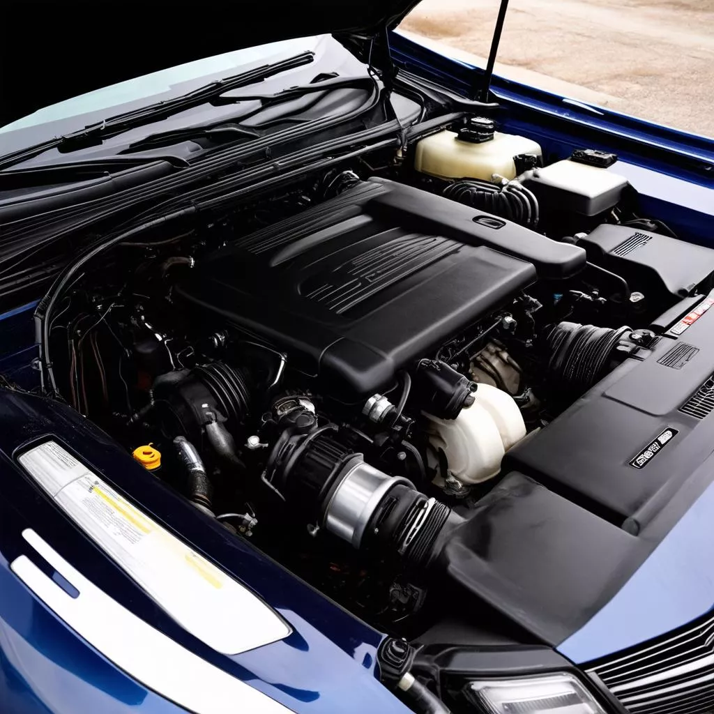 Động cơ ô tô đang hoạt động