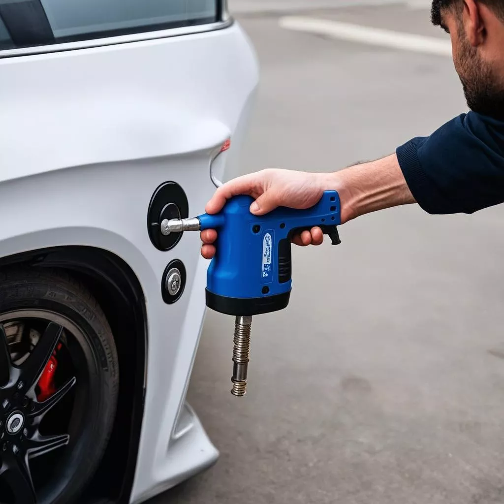 Pneumatic car lockout tool