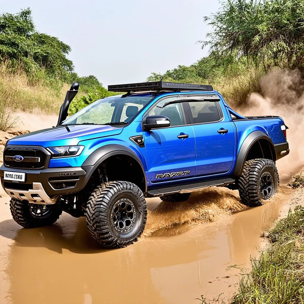Ford Ranger Raptor màu xanh