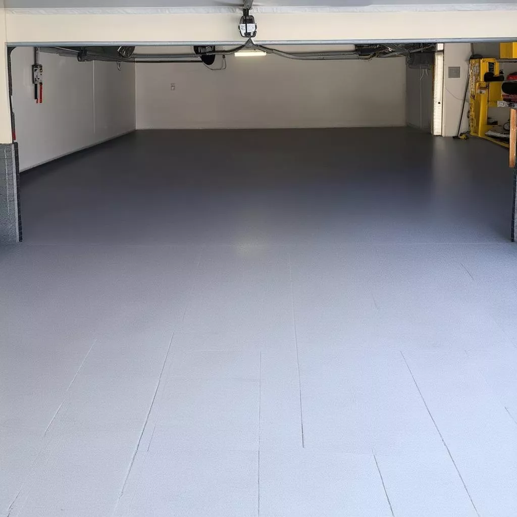 Slip-resistant garage floor tiles