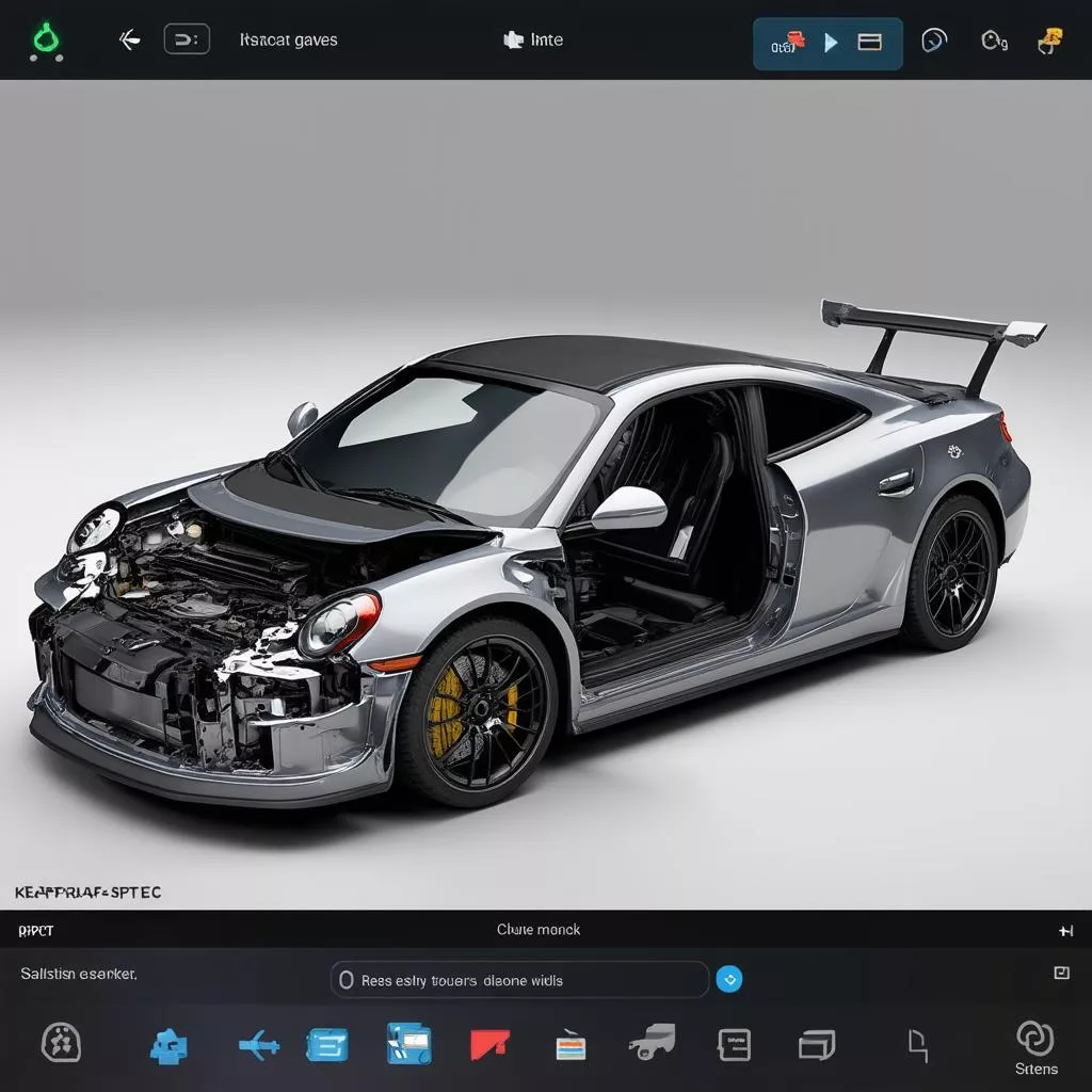 Imagem de um jogo de montar carros em 3D