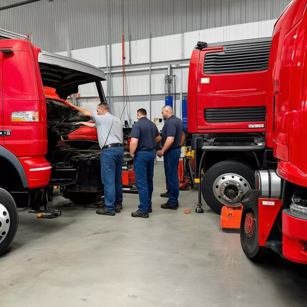 Gara sửa chữa xe tải