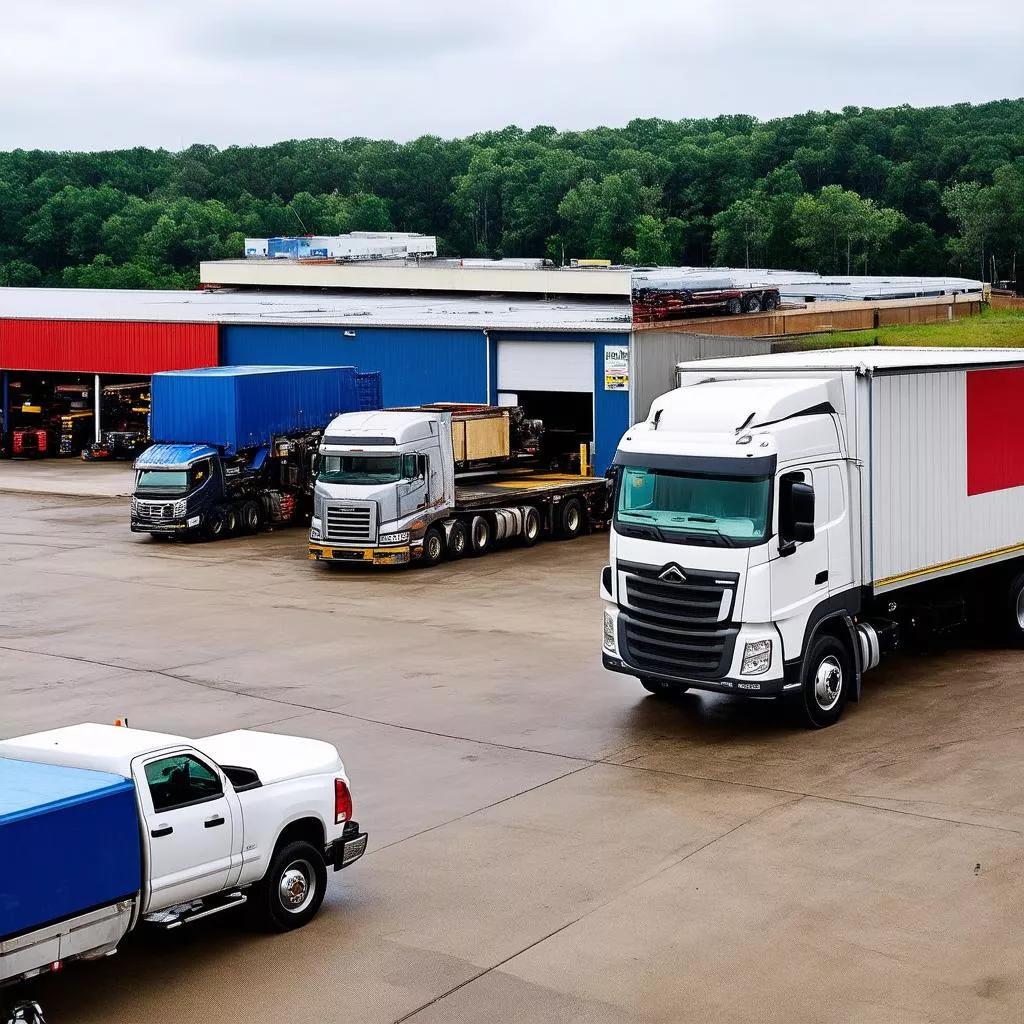 Truck repair garage
