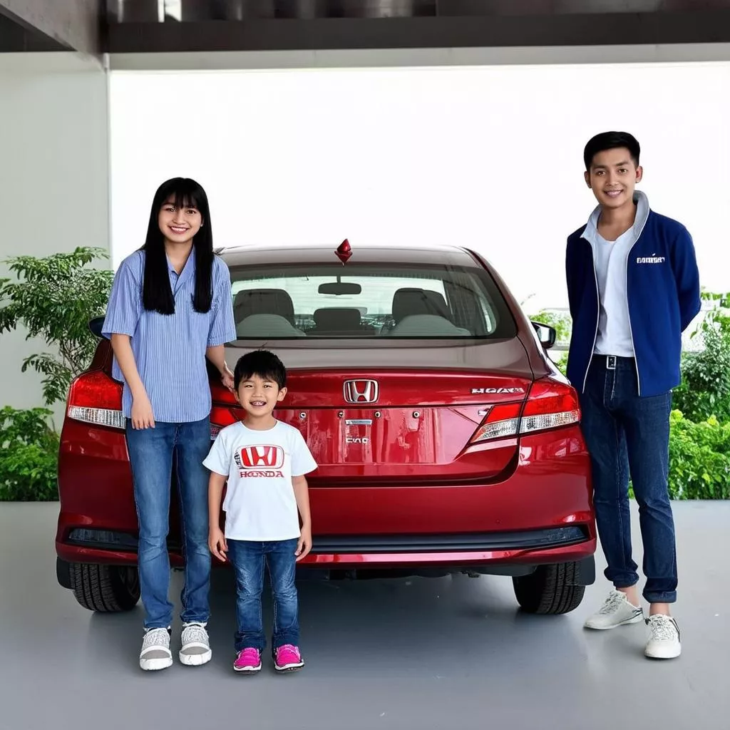 Gia đình trẻ bên xe Honda City