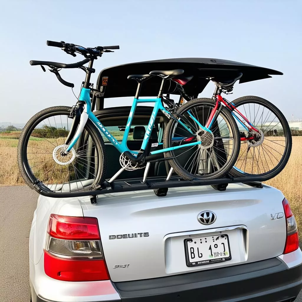 Giá kẹp xe đạp gắn móc kéo