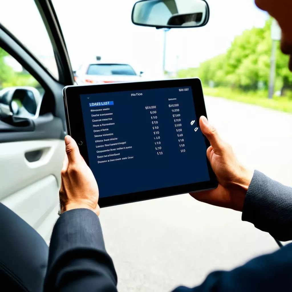 bảng giá thuê xe