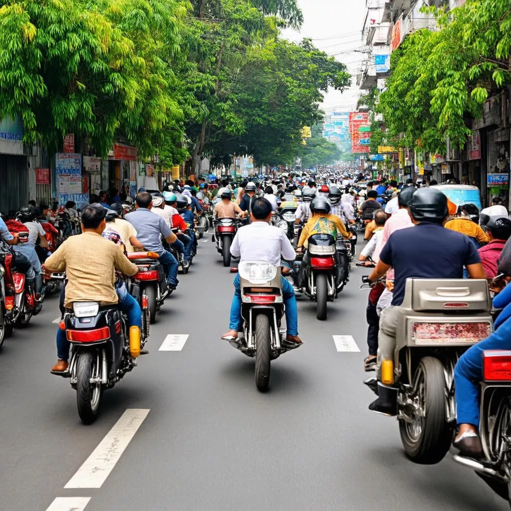 Embouteillages au Vietnam