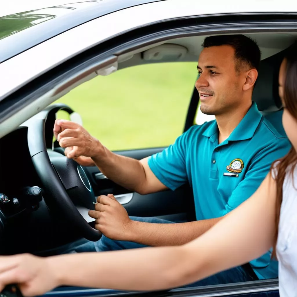 giáo viên dạy lái xe