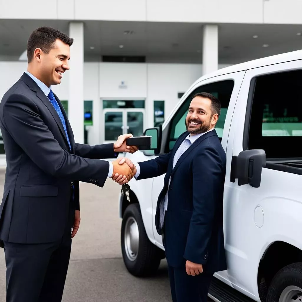 Giao xe tải cho khách hàng