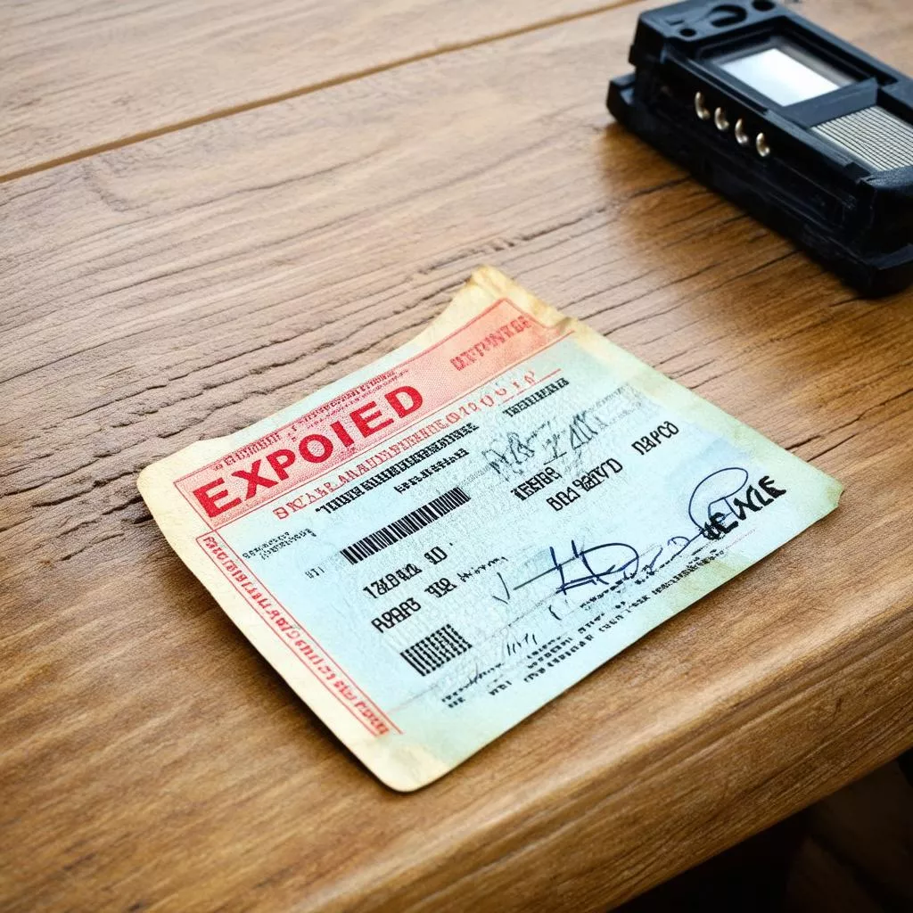 Hình ảnh giấy phép lái xe 2 bánh hết hạn