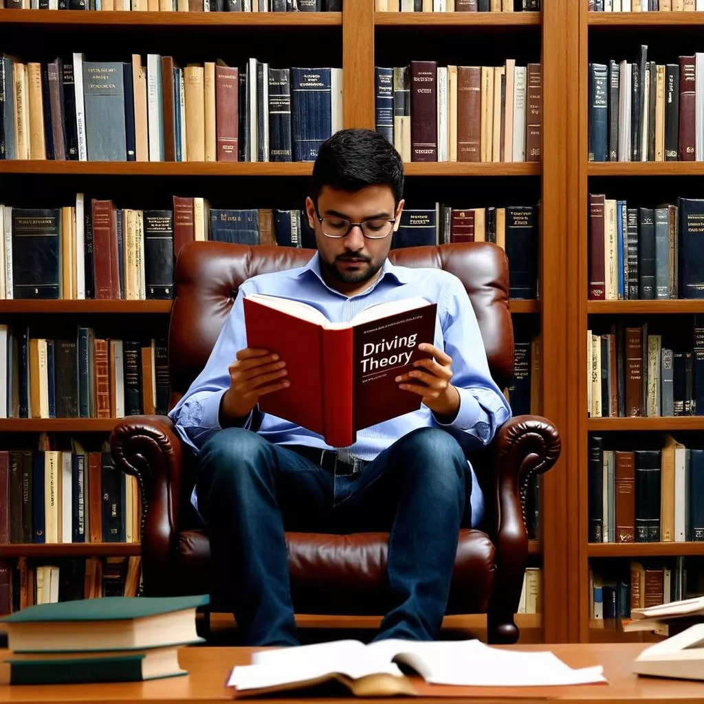 Studying for the driver's theory test