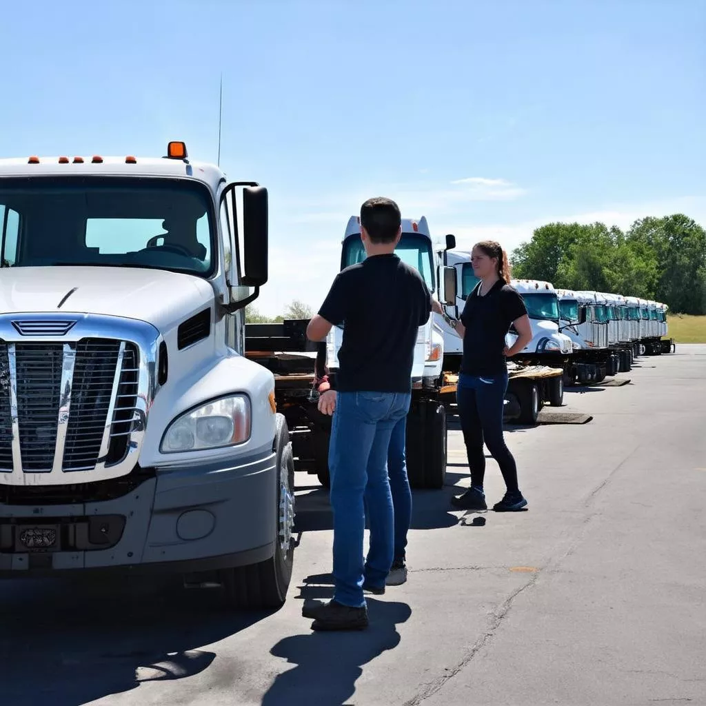 Student Driver in a Truck