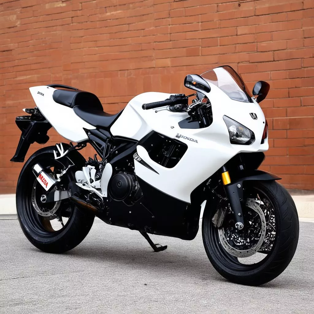 Black and white Honda DN-01 motorcycle