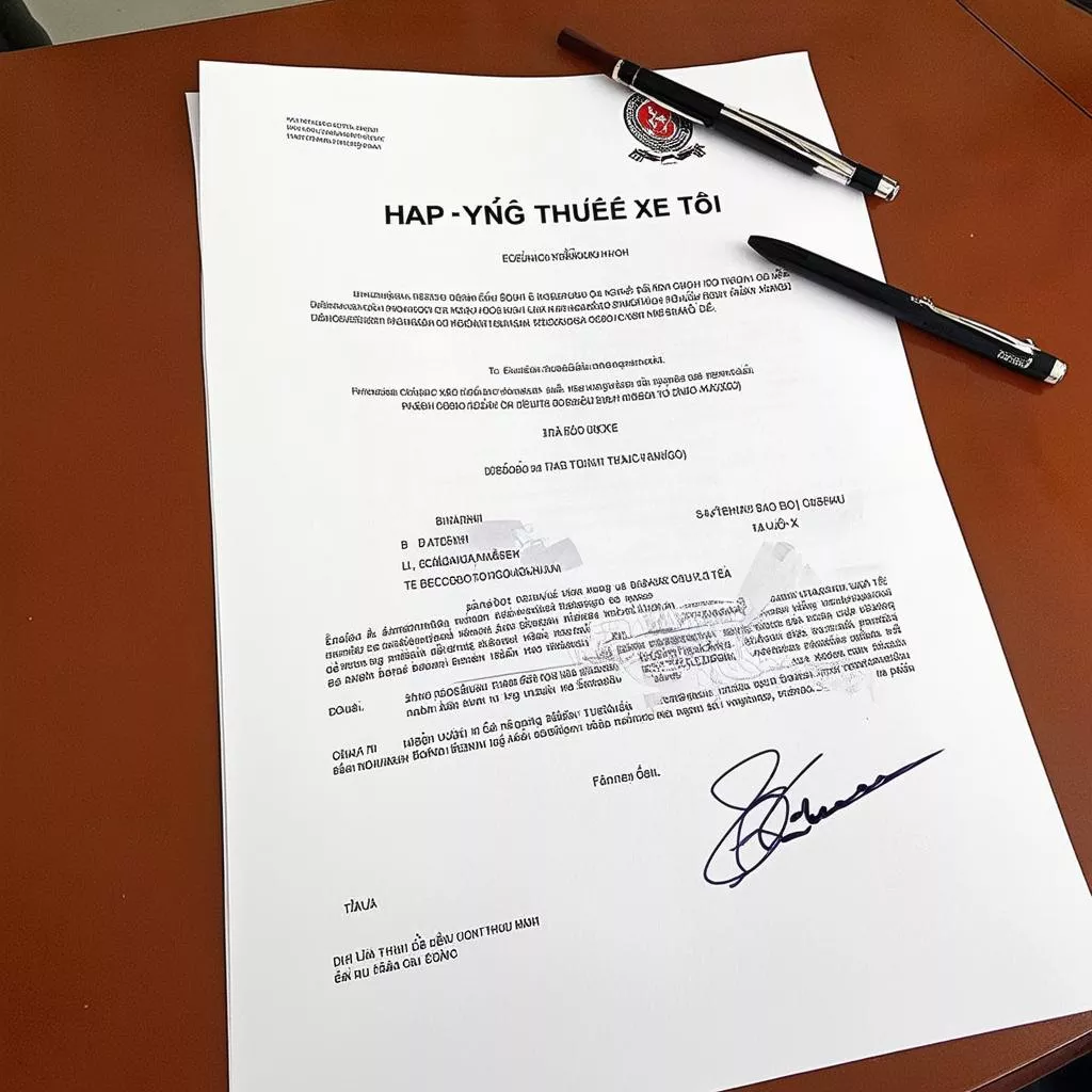 Hợp đồng thuê xe tải