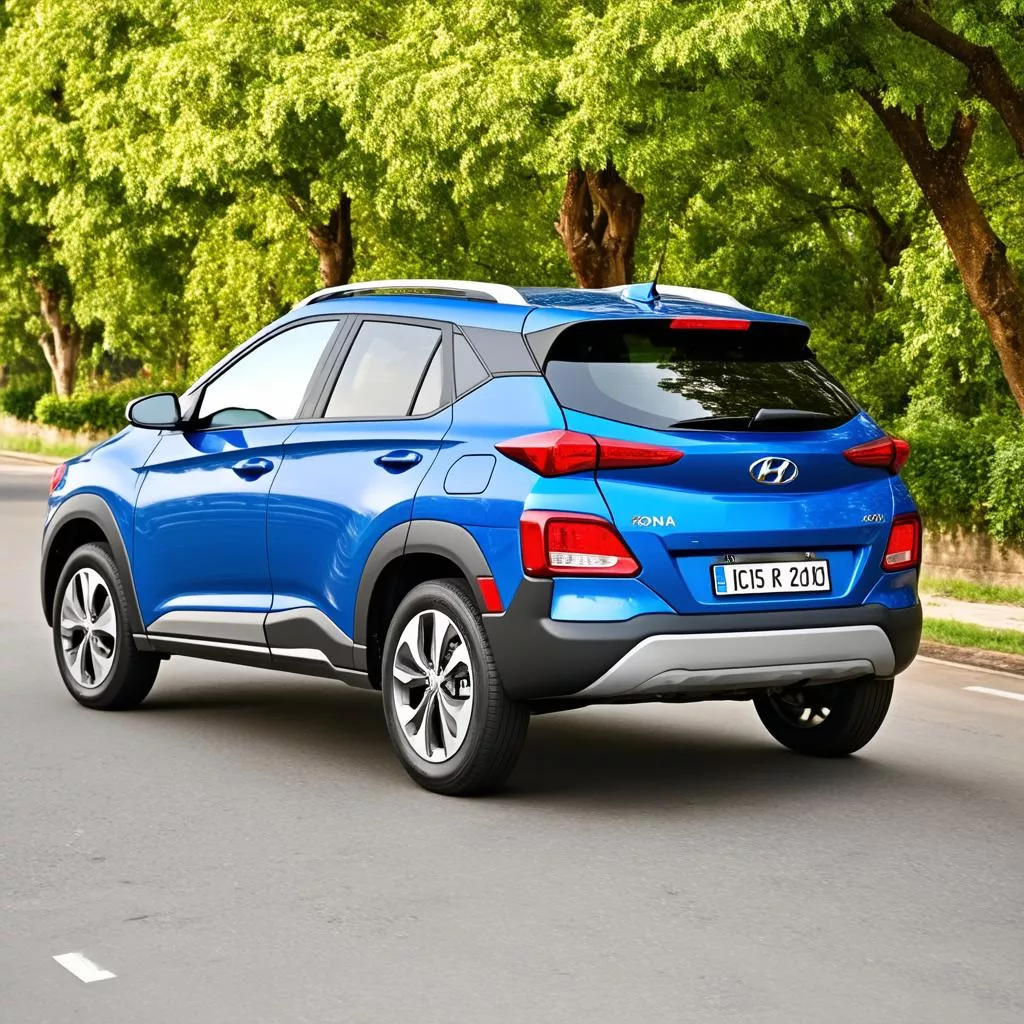 Hyundai Kona 2018 màu xanh