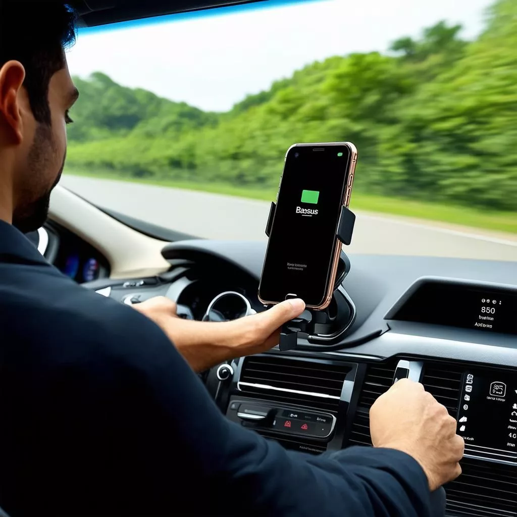 Suporte Baseus com carregamento rápido