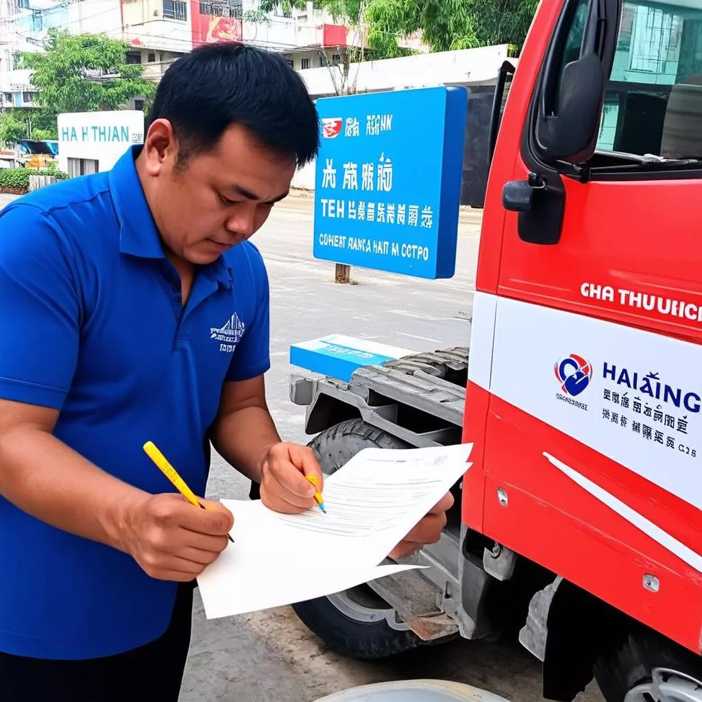 Khách hàng mua xe tải Hà Thành