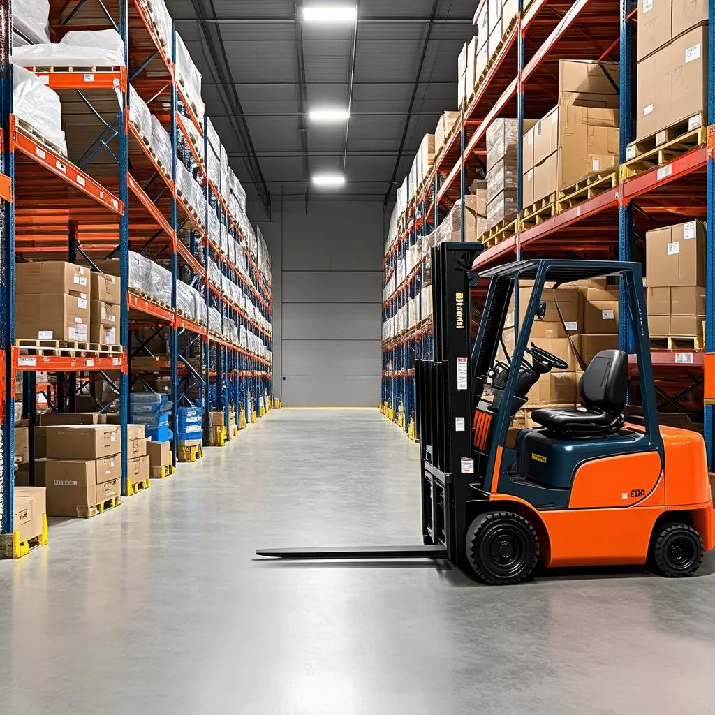 Kho xếp hàng hóa rộng lớn