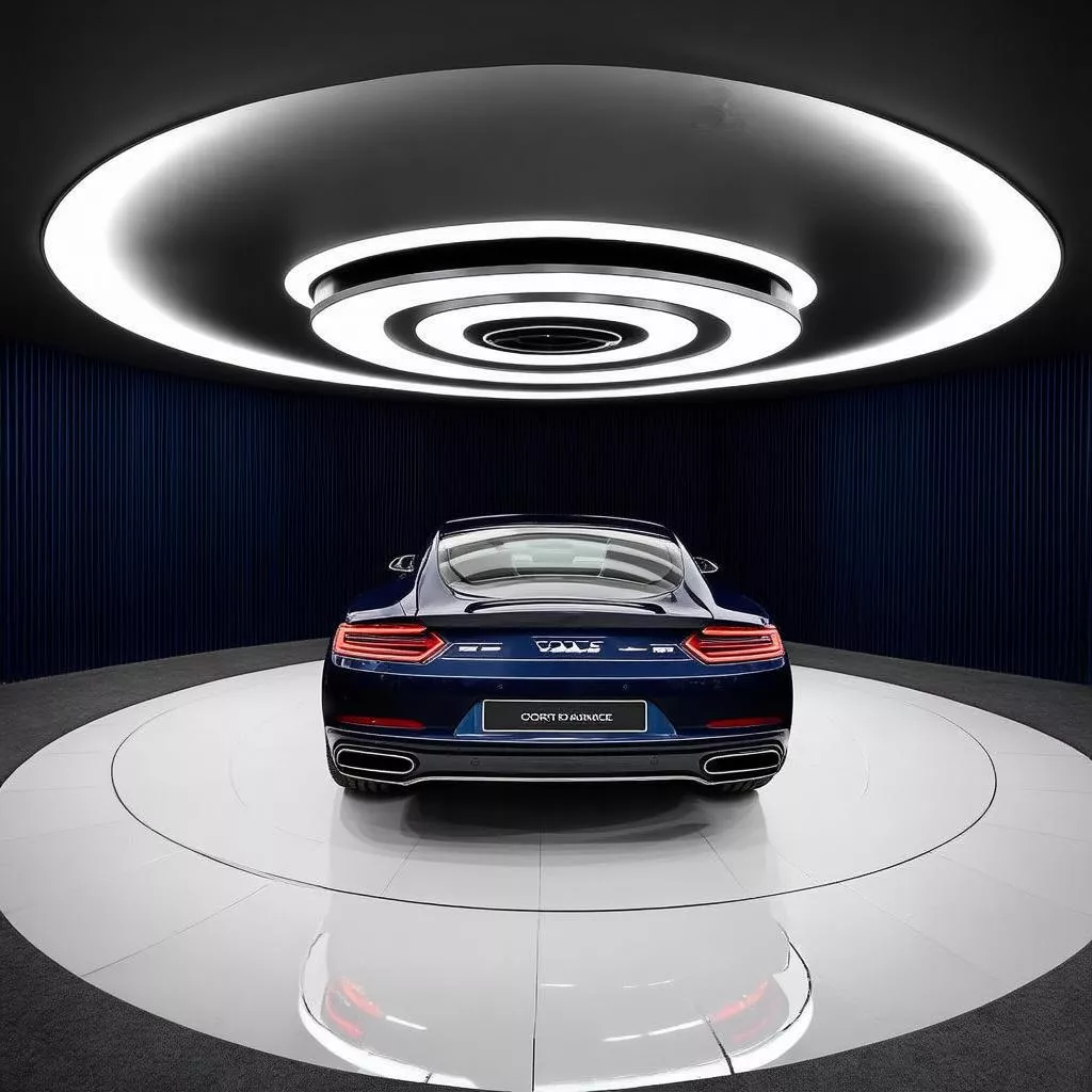 Modern car showroom interior