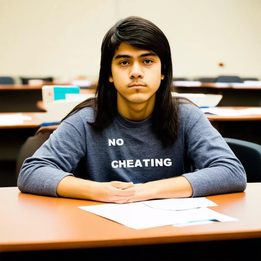 No cheating on the test