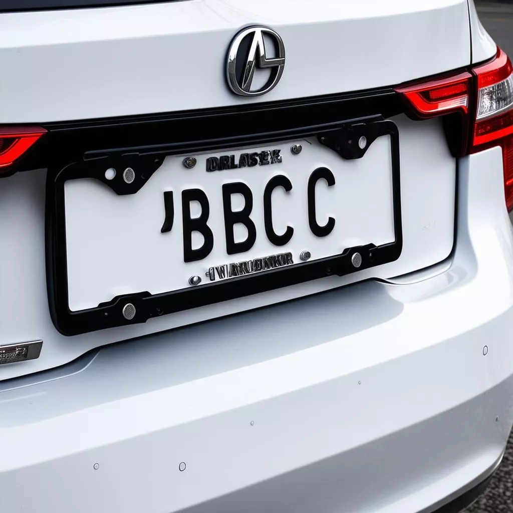 Khung biển số ô tô màu đen