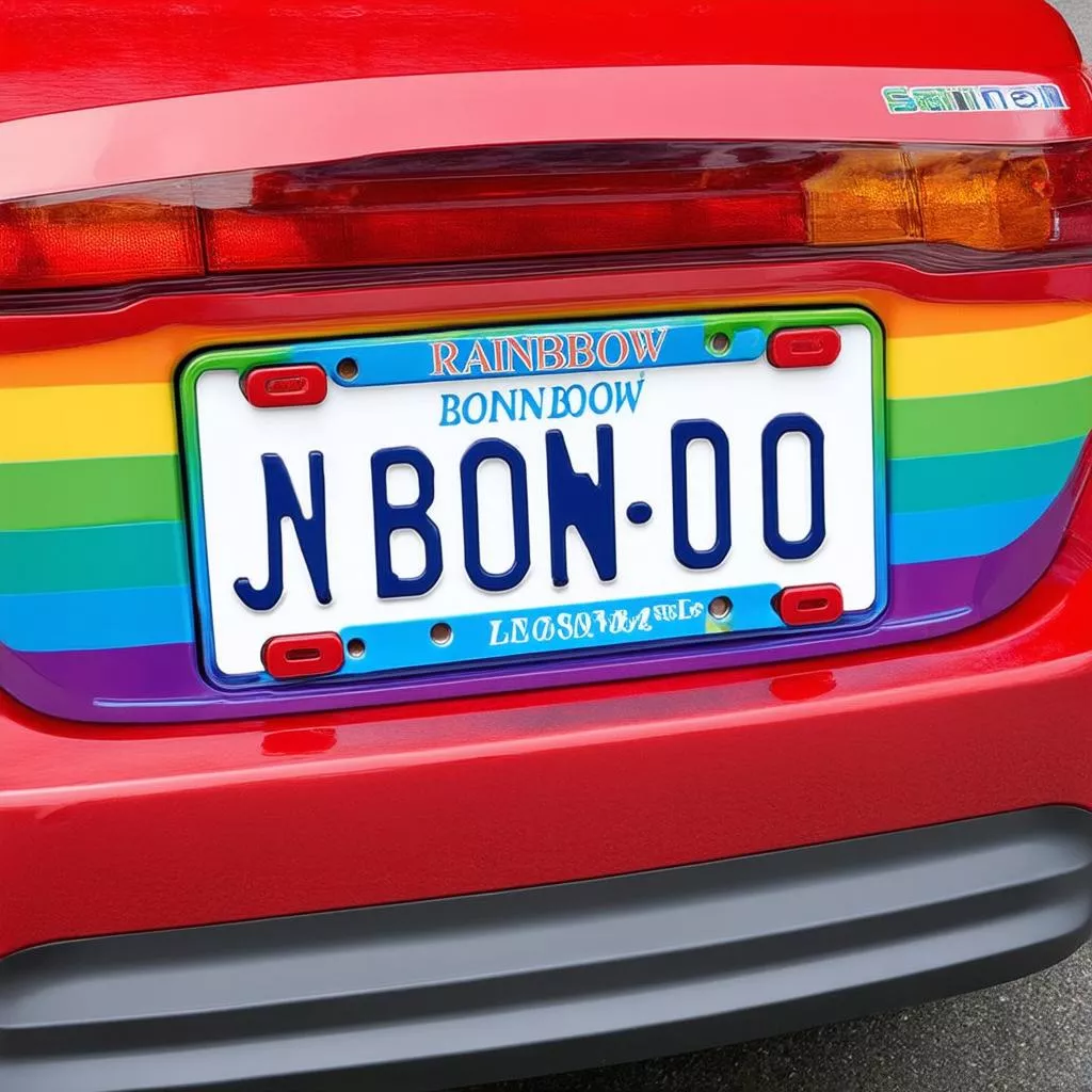 Khung Biển Số Xe Cầu Vồng Giá Rẻ