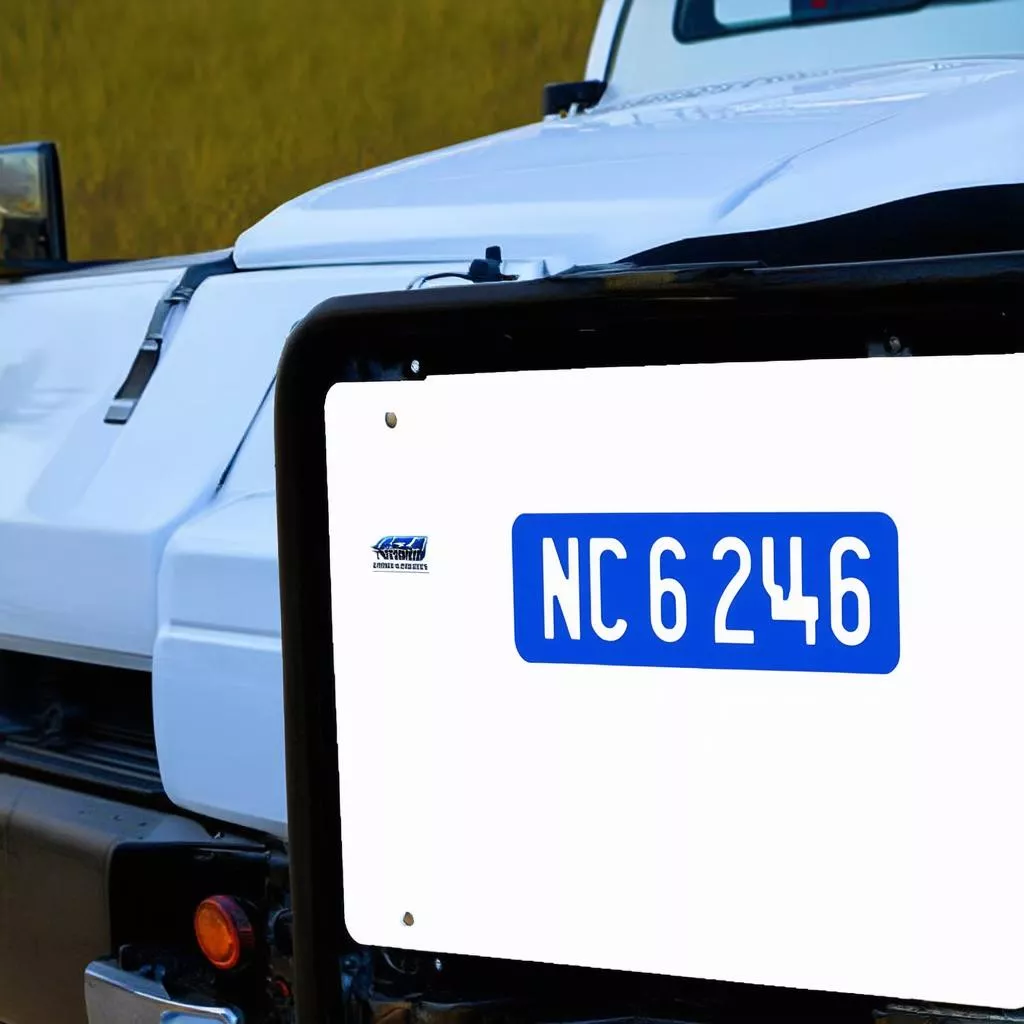 Checking truck license plate