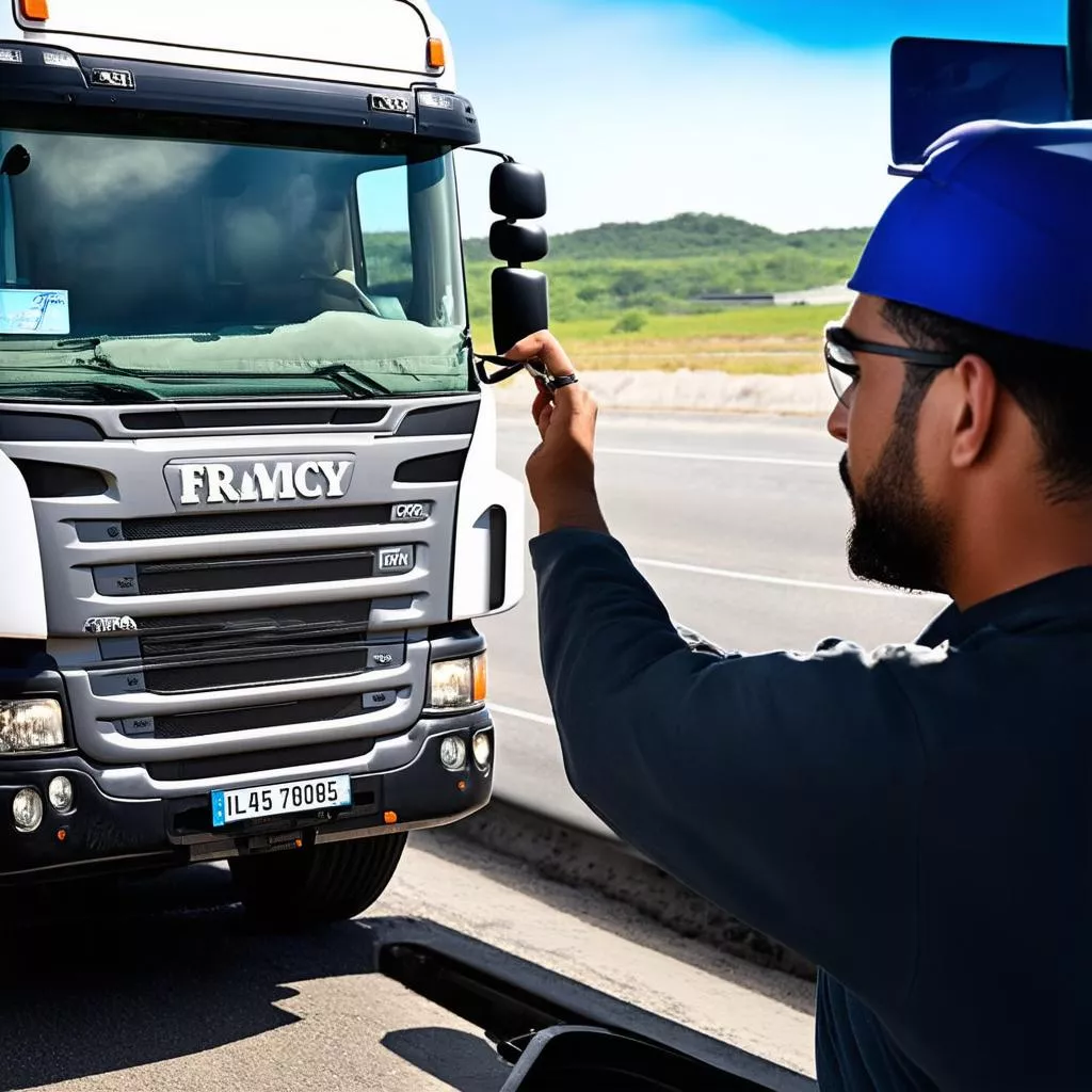 トラックのナンバープレート紛失：不運？それとも警告？