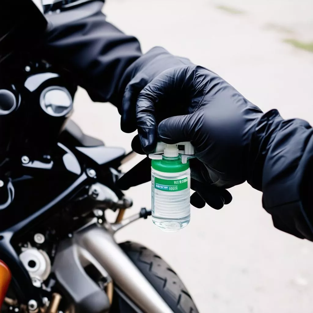 Kiểm tra dầu phanh xe máy