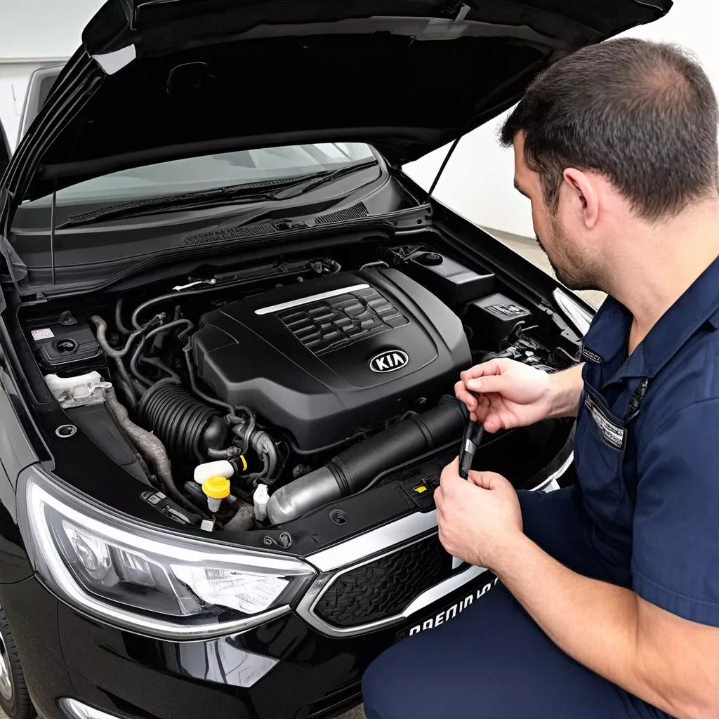 Kiểm tra động cơ Kia Carens