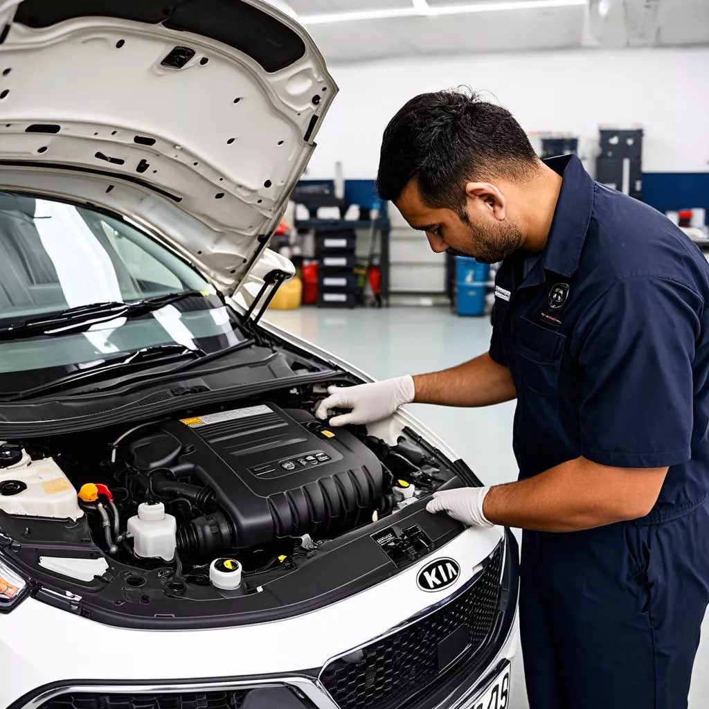 Kiểm tra động cơ Kia Morning